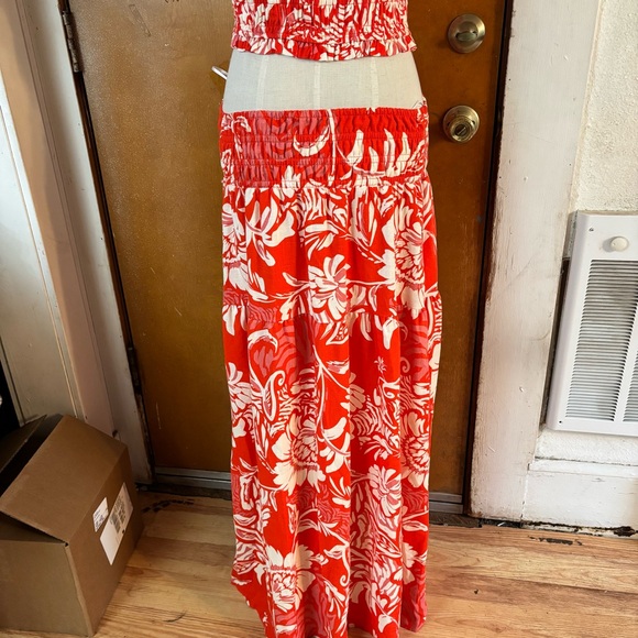 Paper Heart 2 Piece Summer Vibe Maxi Skirt Set. Xl = 16 Linen Blend - Picture 7 of 9